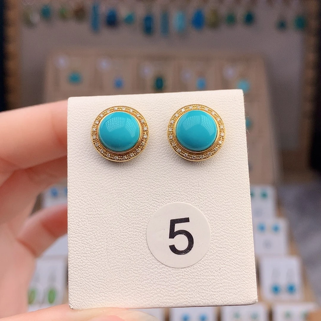 绿松石18K金镶嵌颈饰