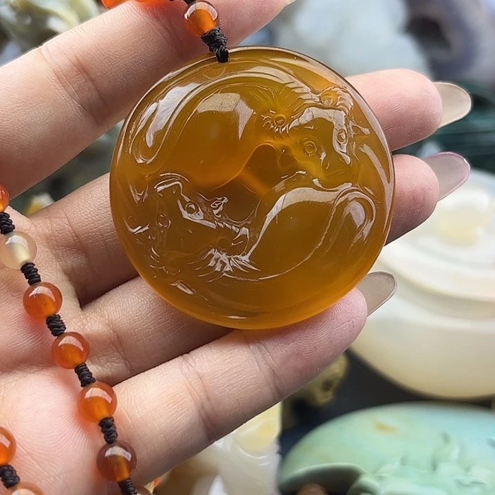 一***尘玛瑙未镶嵌手饰玛瑙