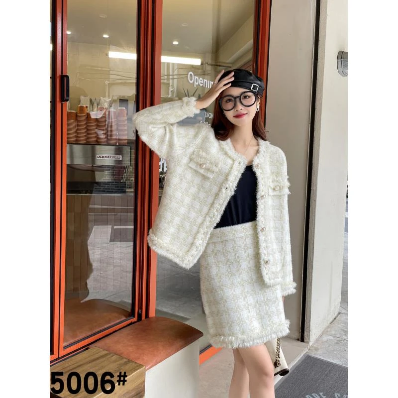 【王哥精选】新款显瘦网红气质时尚洋气女装小香风5006