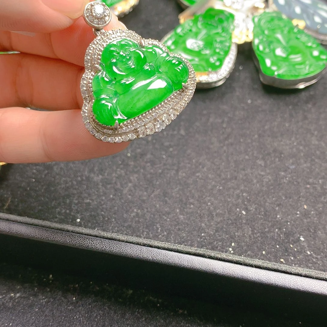 颈饰银S925镶嵌翡翠翡翠