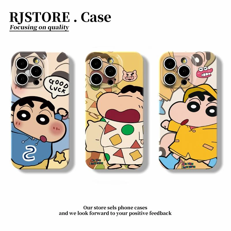 奥菲顿可爱蜡笔小新适用苹果17/16菲林手机壳华为p70vivo小米oppo