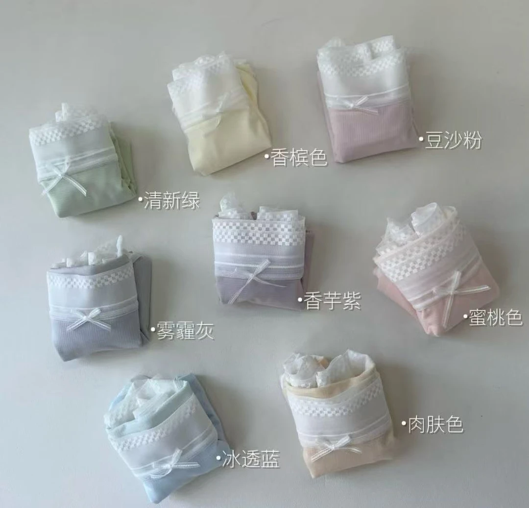 9522号8727#网纱拼接清凉舒适蝴蝶结小裤子（预）