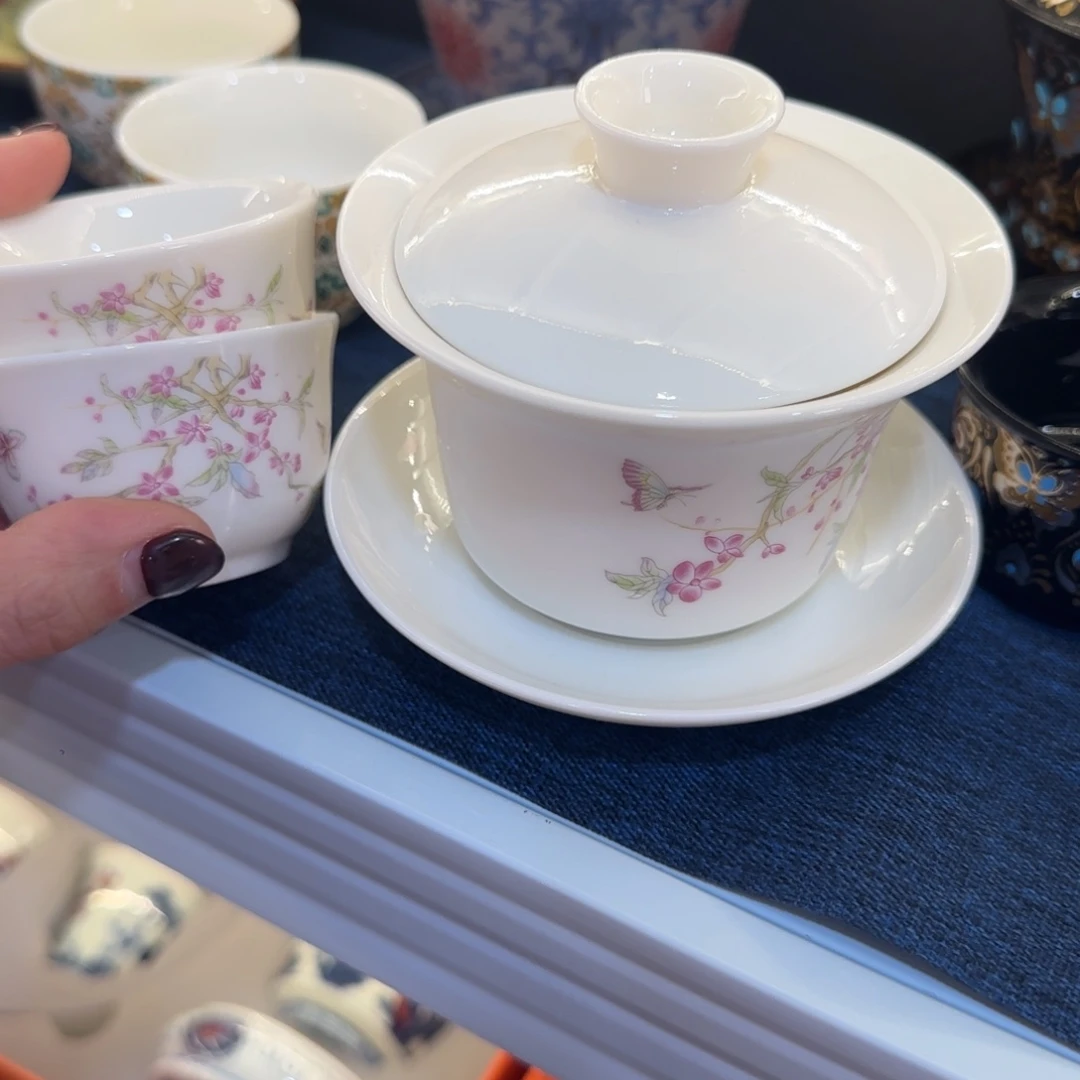 陶景德陶瓷盖碗茶具