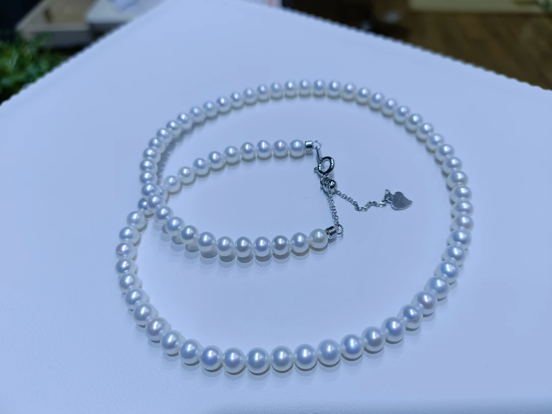 天然淡水小珍珠项链  宝宝链  珍珠项链 妈妈链时尚强光百搭