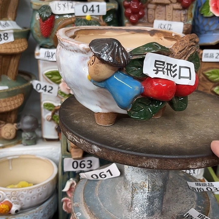 紫砂花盆粗陶材质多肉花盆