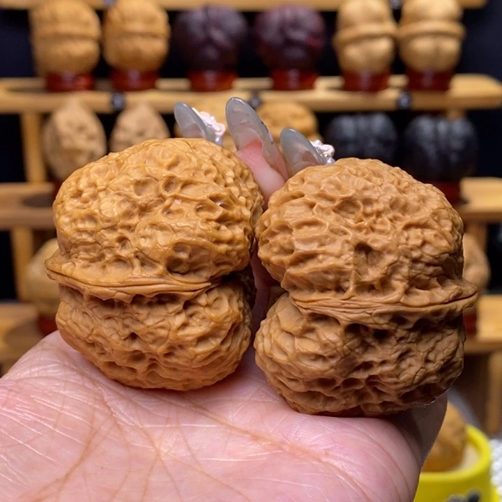 文玩核桃把件太古蛤蟆墩47号45尺