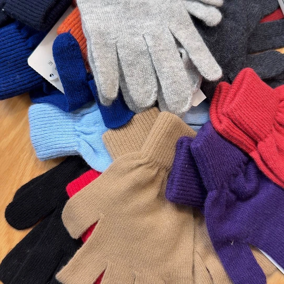 随机颜色纯羊绒手套3双