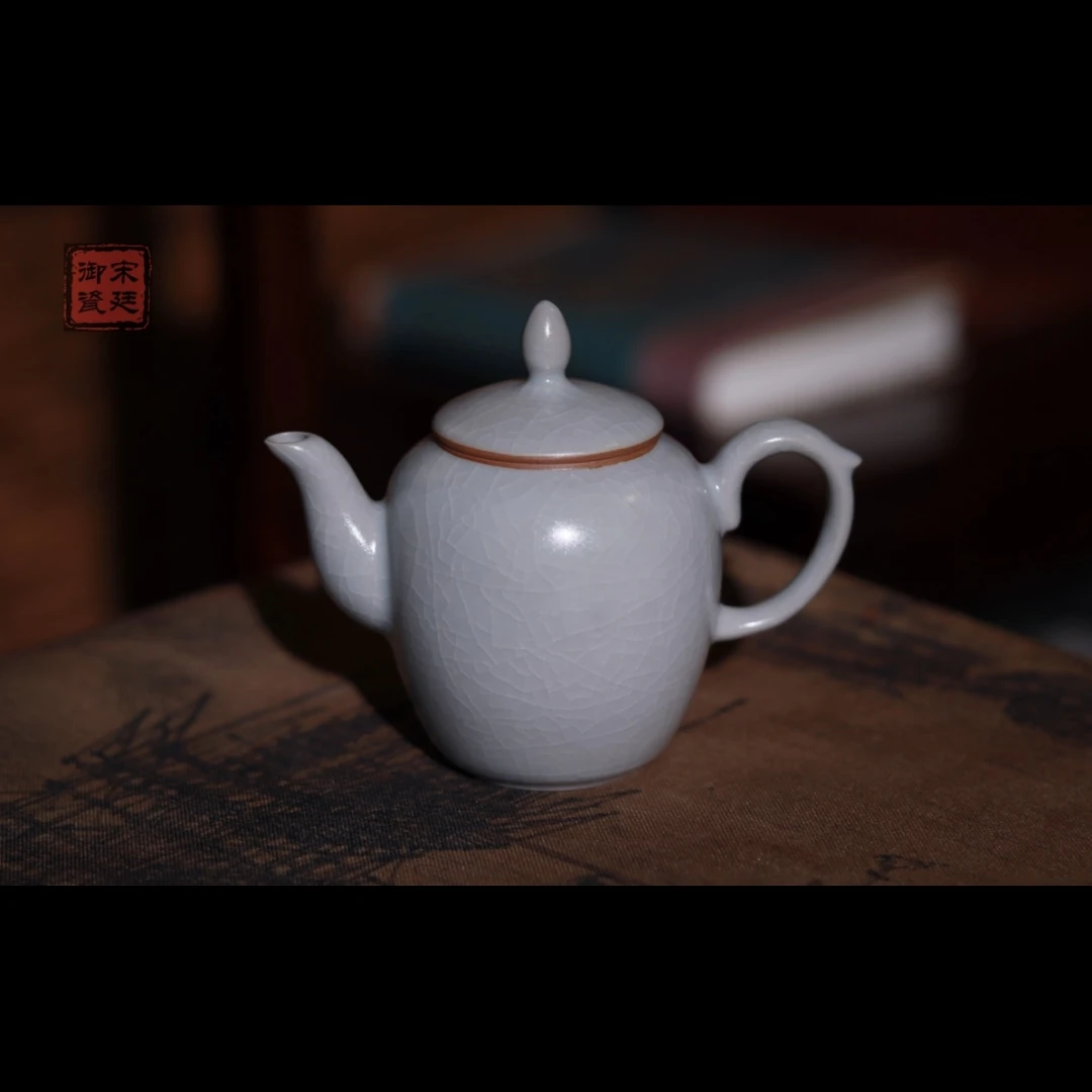 宋廷御瓷月白釉帝姬壶陶瓷家用中式精美礼盒装高档手工茶杯
