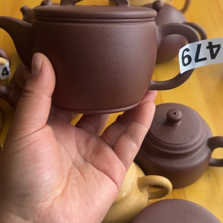 茶壶紫砂中槽清半手工330cc左右做工不好瑕疵