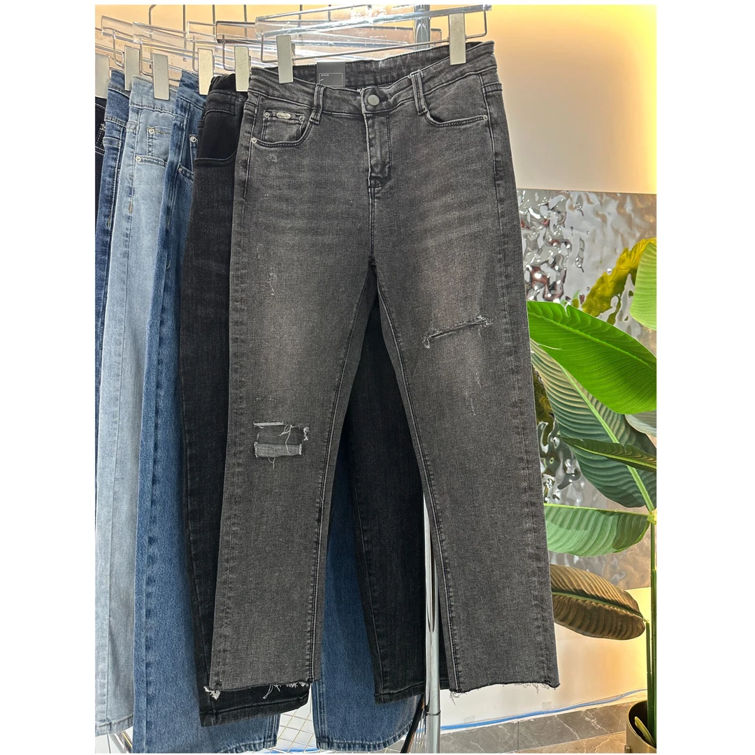 274   高街时尚设计师水洗潮流做旧复古休闲美式牛仔裤  款号#009