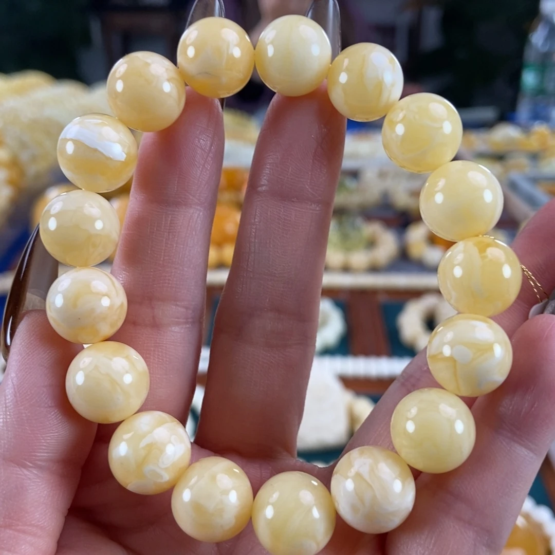 琥珀未镶嵌珠宝奇石12圆珠19.55