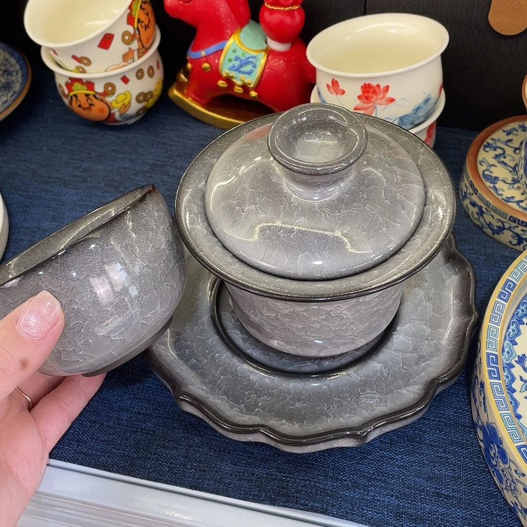 陶景德陶瓷盖碗茶具