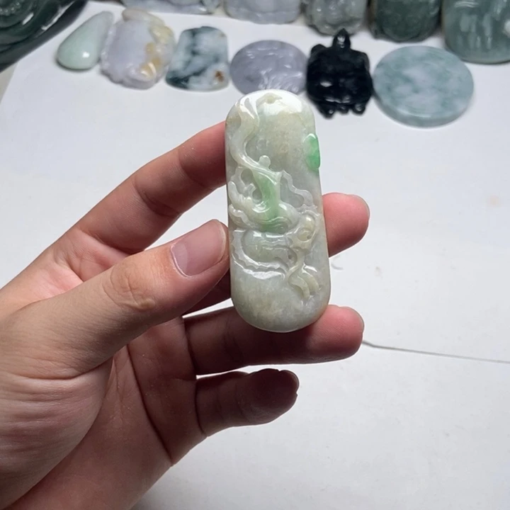 颈饰未镶嵌翡翠神龙护主7