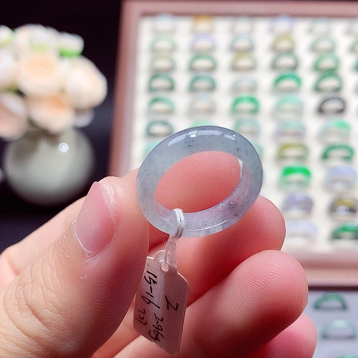 翡翠未镶嵌戒指15-16号