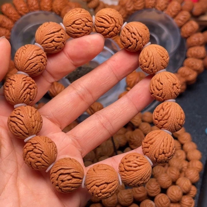 桃核手串龙纹桃核34