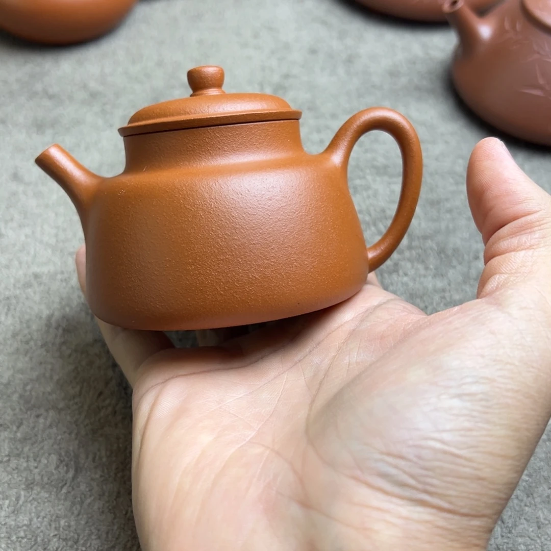 躺***平紫砂茶壶朱泥言心