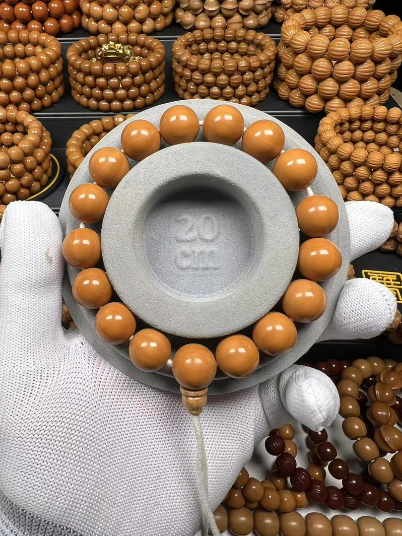 特惠福利龙炎正圆光珠全品手串14mm+猴头文玩手持