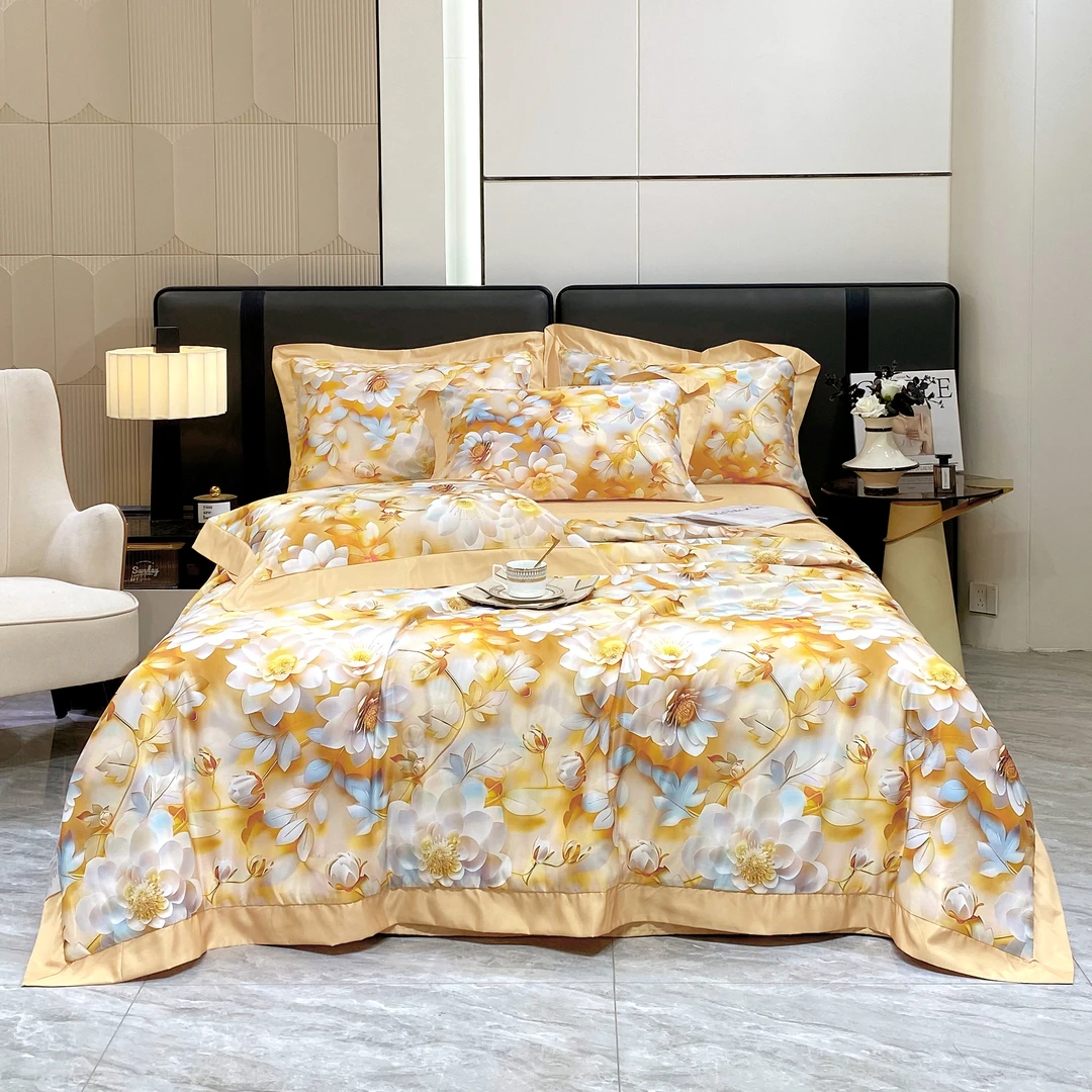 【张太太专属】2025新款10D数码印花水洗冰丝夏被四件套A