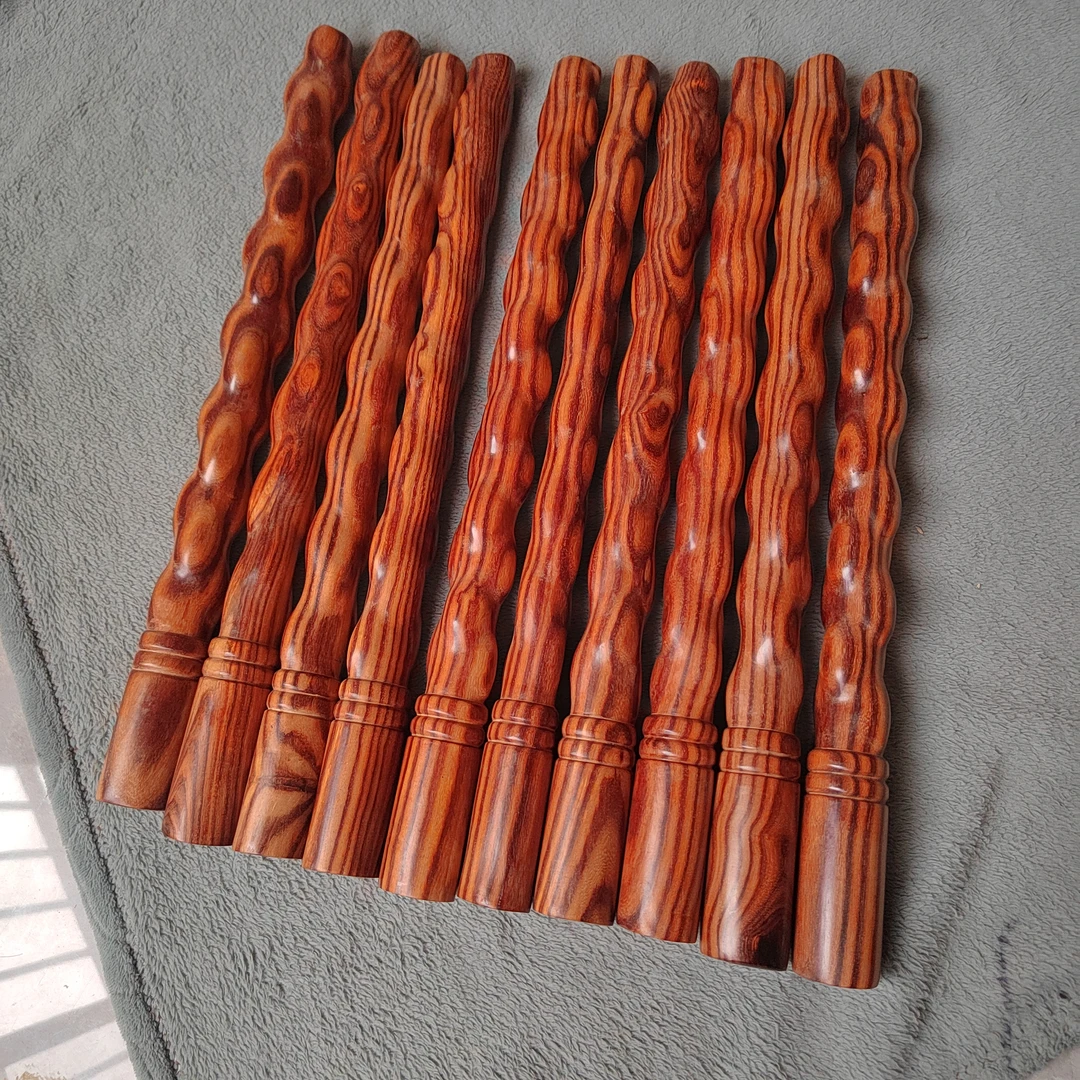 缅甸花梨红木鬼脸把玩棍棒原木料健身似海南黄花梨敲背按摩防身棒