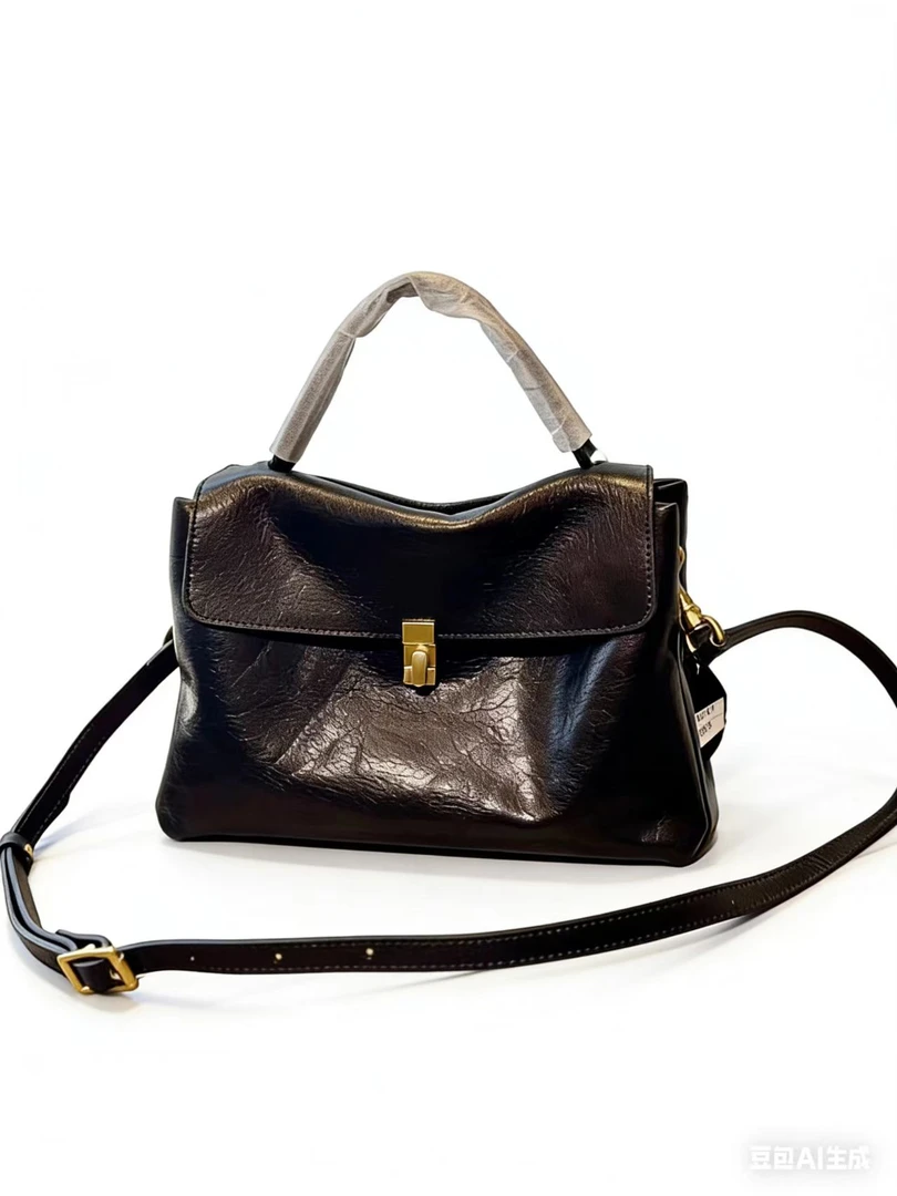 头层牛皮小众轻奢时尚百搭真皮牛皮斜跨包单肩包气质经典手提包