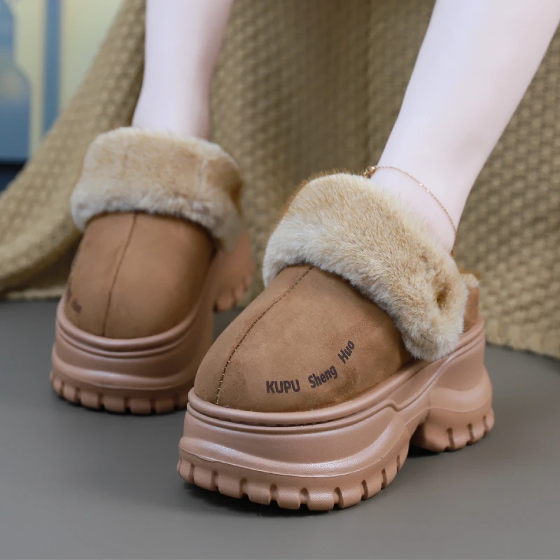 月子棉拖鞋女款秋冬天2025新款室内家居防滑厚底保暖毛绒棉拖女士