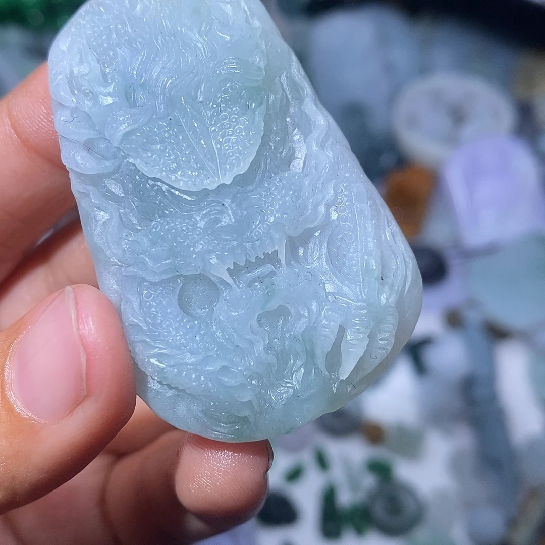 定制翡翠未镶嵌翡翠龙