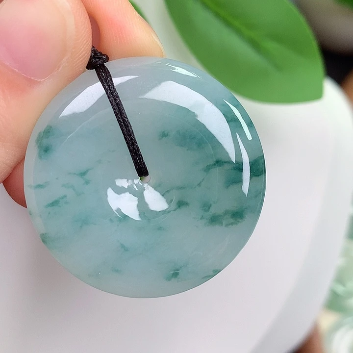 翡翠未镶嵌颈饰平安扣 35.8-6.0mm