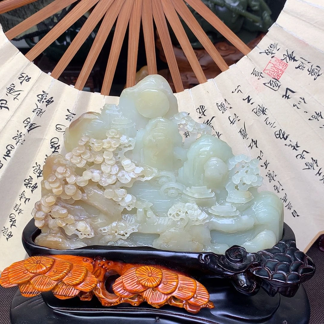 和田玉未镶嵌摆件