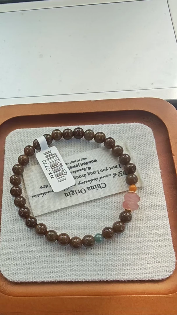 6mm唐玉和田搭配南红翡翠蜜蜡手串MY105