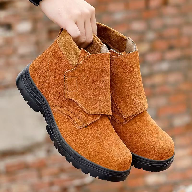 劳保鞋大头皮鞋男冬季劳保鞋三防带盖加厚反帮皮鞋男士