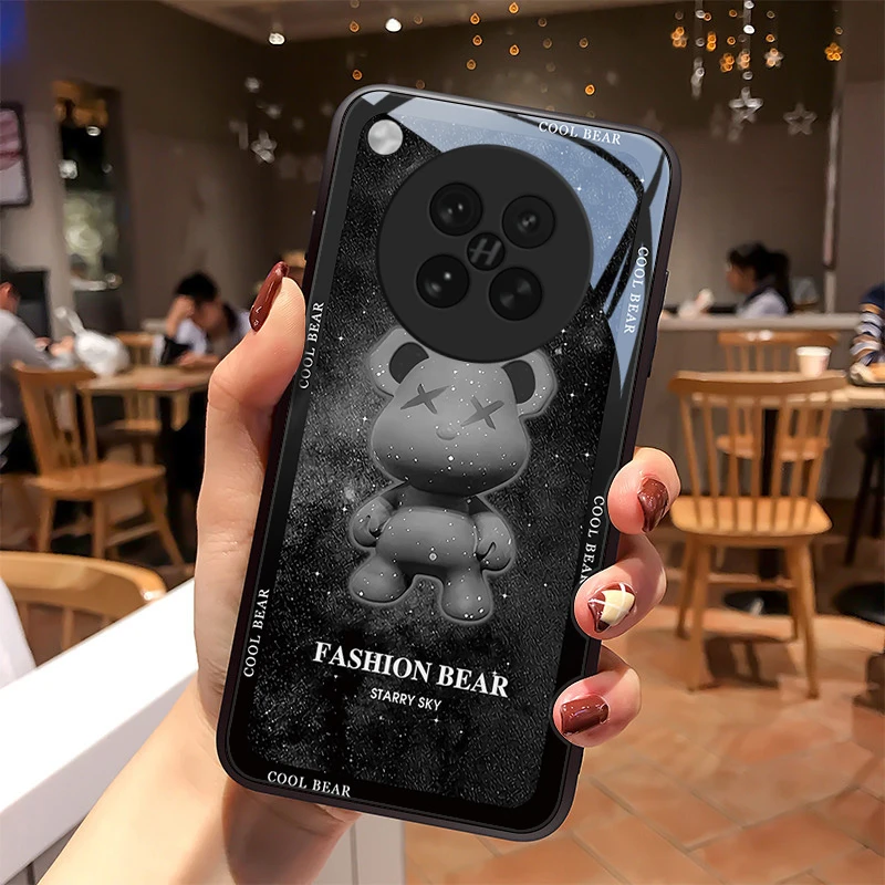 炫酷熊适用OPPOFindX8S手机壳FindX8S+玻璃壳FindX8Ultra高级感散