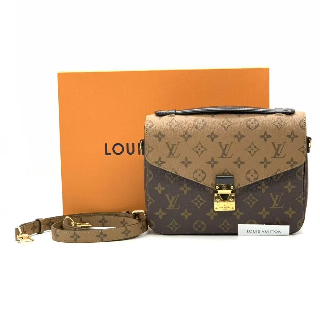 99新 LouisVuitton/路易威登 经典老花拼色邮差包/