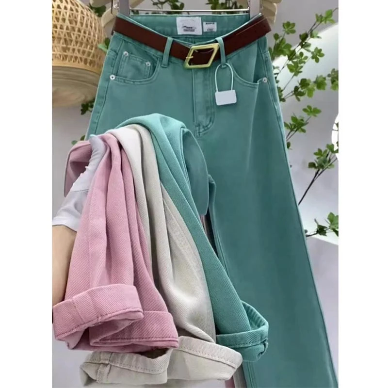 欧洲站宽松百搭直筒牛仔裤女2025年春季新款高腰显瘦拖地阔腿长裤