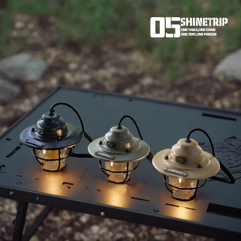 新疆户外松果露营灯帐篷氛围灯营地小夜灯防水复古超长续航可调节