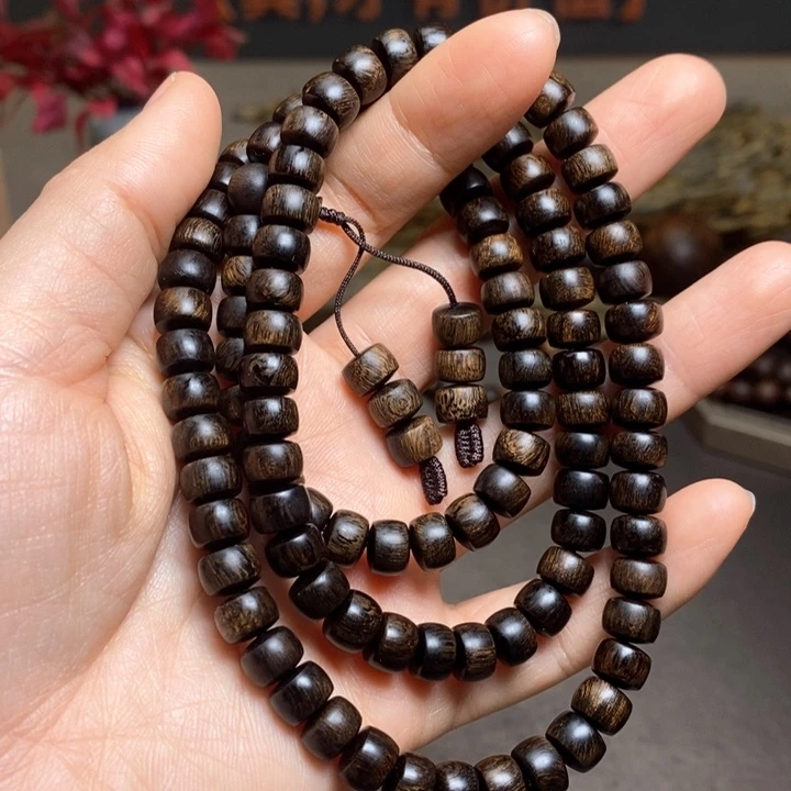 沉香手串越南富森红土瘤疤0.6×0.8×108