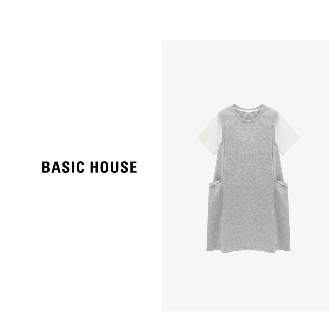 Basic House/百家好夏季纯欲慵懒风女装女士气质长裙-B0625B5FMZ2