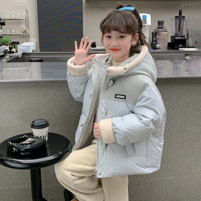 女童羽绒服2024新款冬季儿童装洋气女孩白鸭绒外套YR-11178