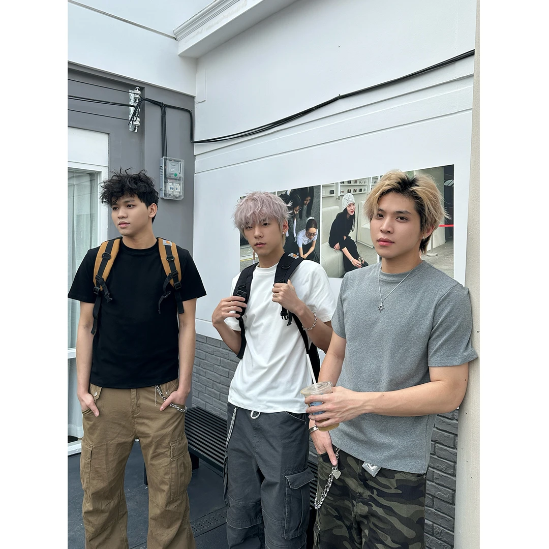 Faxims Store 260g美式休闲纯色T恤正肩显肌肉春夏款户外内搭短袖