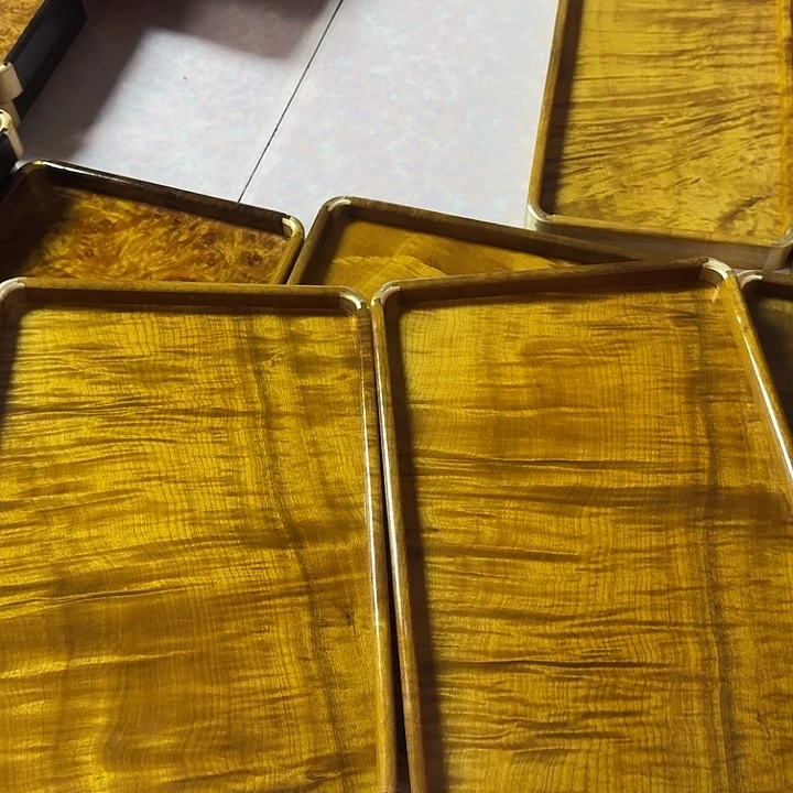 黄***号纯手工制作工艺茶盘微瑕不退不换