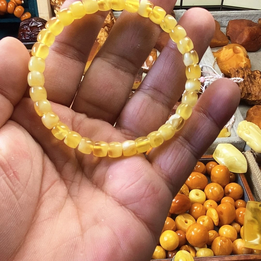 蜜蜡项圈未镶嵌高桩老型6.5