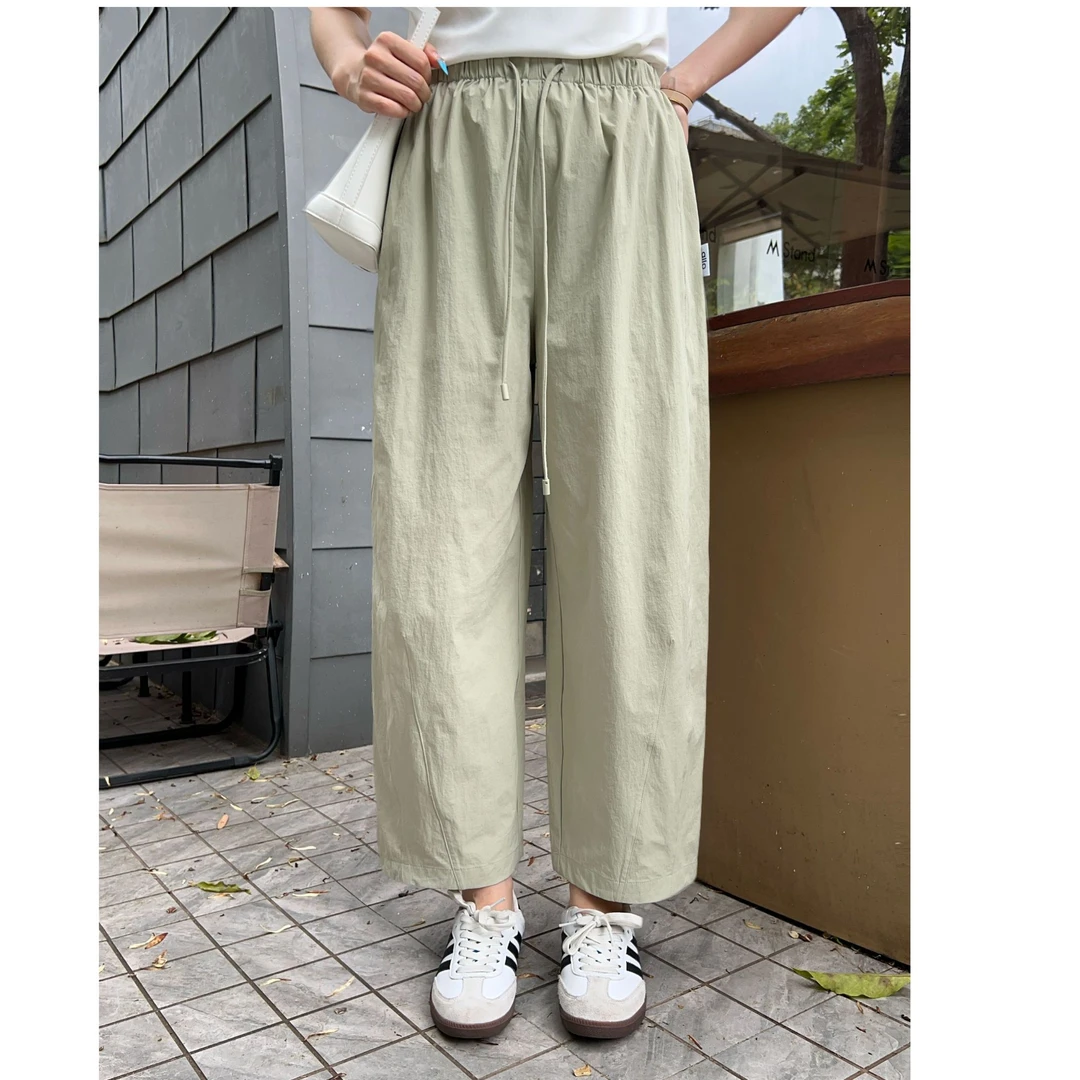 260103 夏季休闲裤女裤夏季薄款 通勤风高腰韩版直筒裤