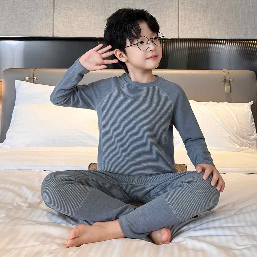 男童保暖内衣套装新款德绒秋衣裤儿童男孩青少年秋冬季打底中大童