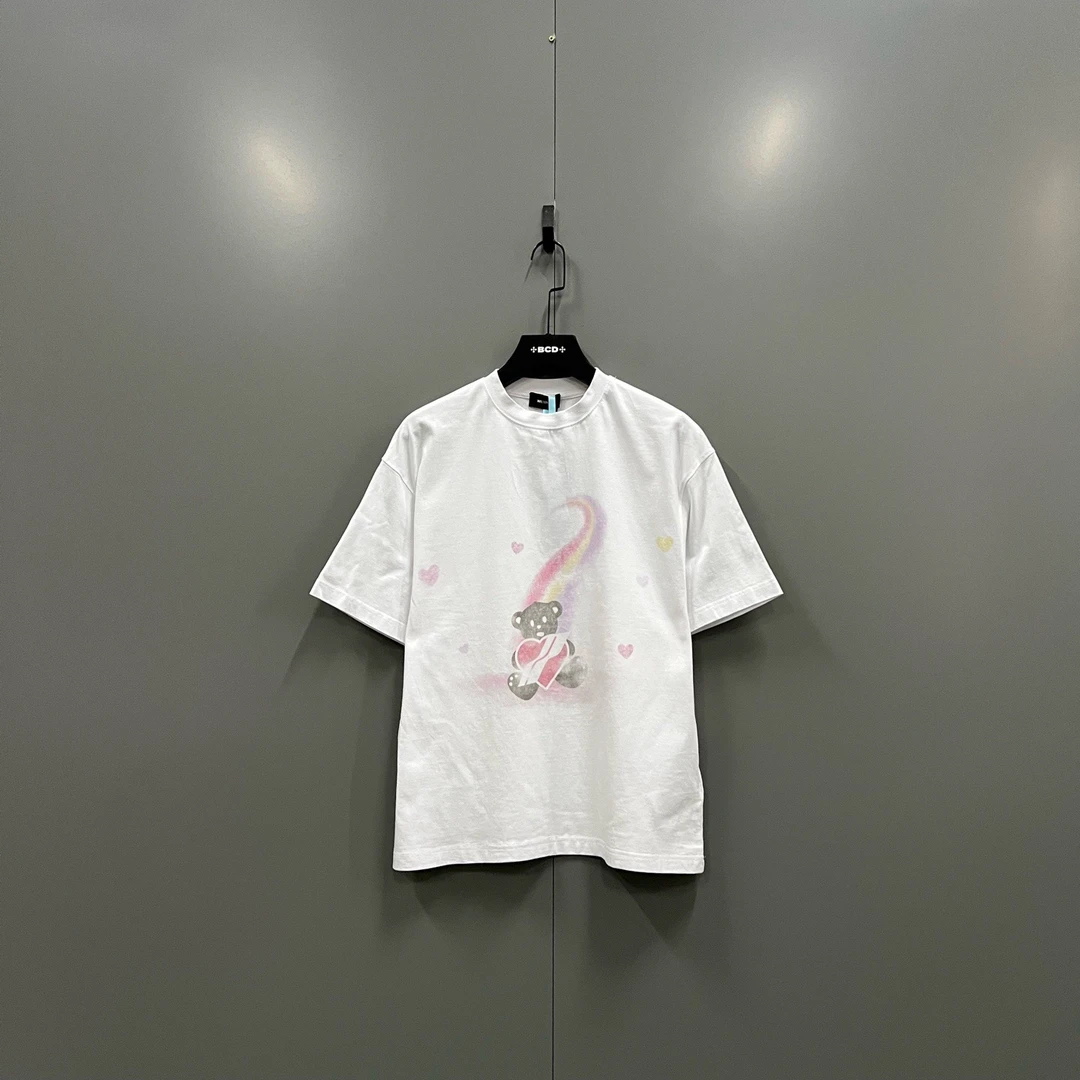 未使用 Diesel （ll）206101  WE11DONE XS M 爱心泰迪熊短袖