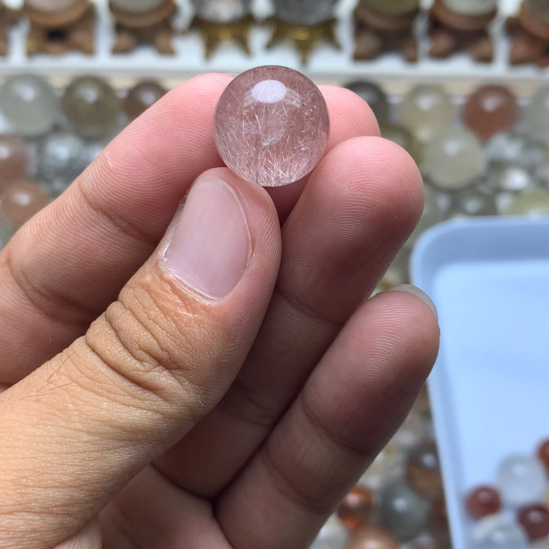 王***呐未镶嵌珠宝半成品水晶发晶球