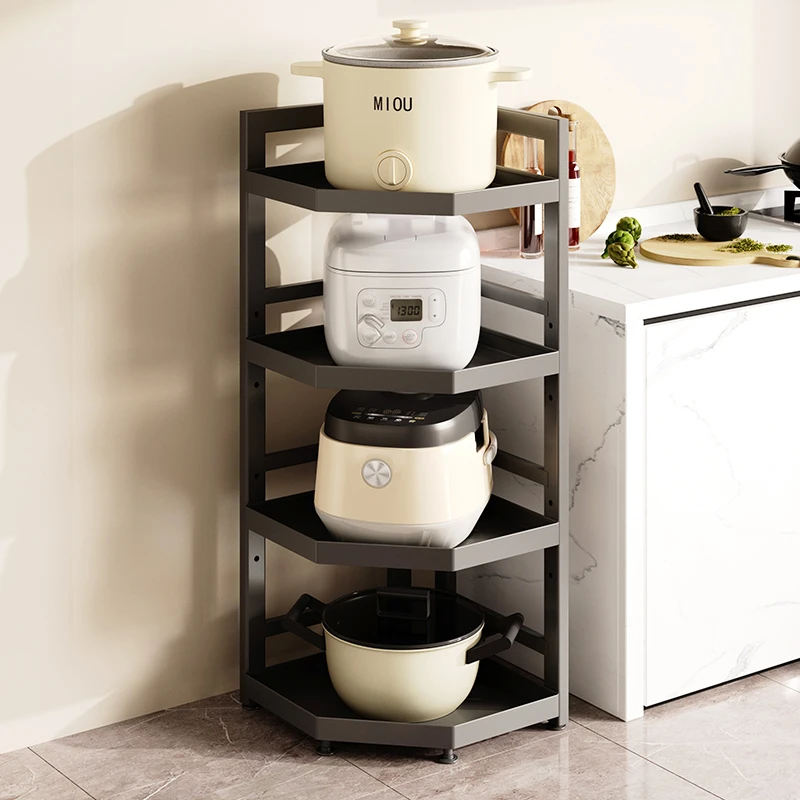 家用厨房置物架多功能锅具收纳架多层橱柜分层放锅架子台面落地式