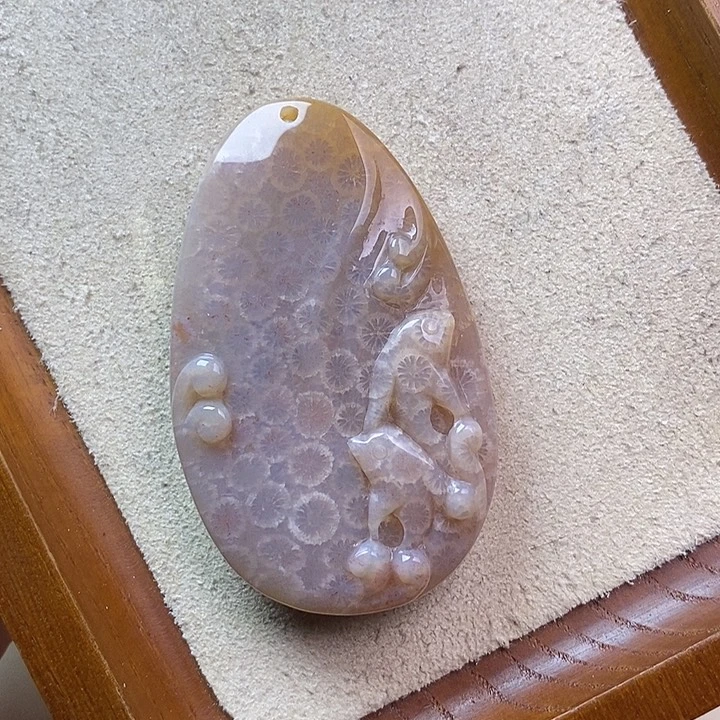 硅化玉吊坠(不含链)未镶嵌