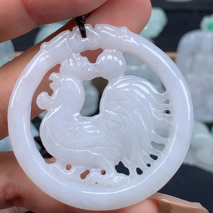 颈饰未镶嵌翡翠鸡