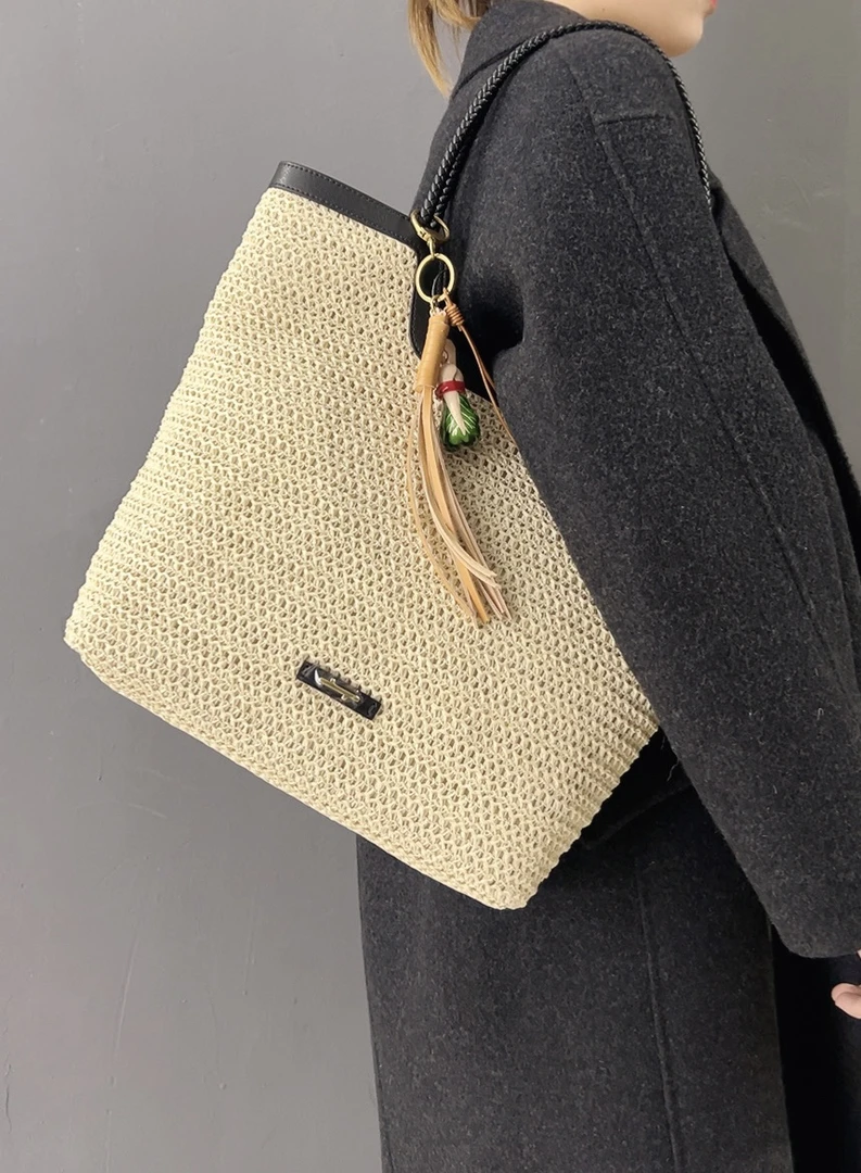 食草堂实体店25新品 时尚个休闲随意托特包