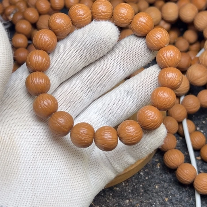 把件猴头核桃原皮聚宝盆14.0精卡打底