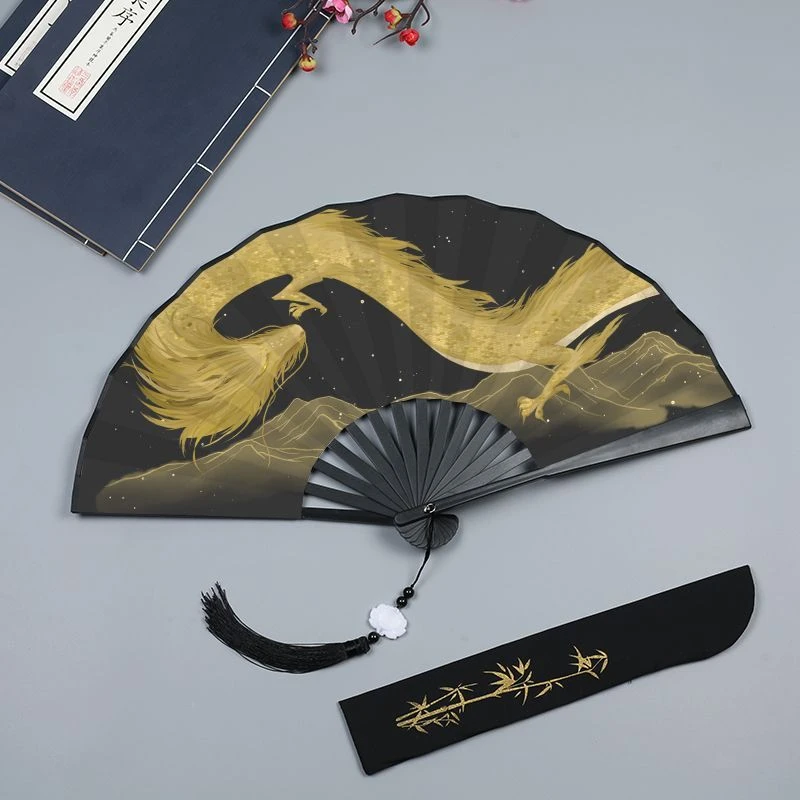 中国风折扇塑料破云扇古装扇子古风山河令折叠便携仙气流苏易开合